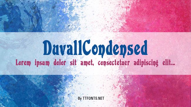 DuvallCondensed example