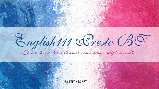 English111 Presto BT example