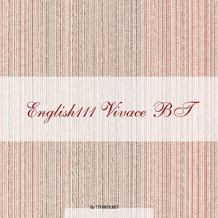 English111 Vivace BT example