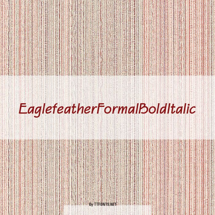 EaglefeatherFormalBoldItalic example