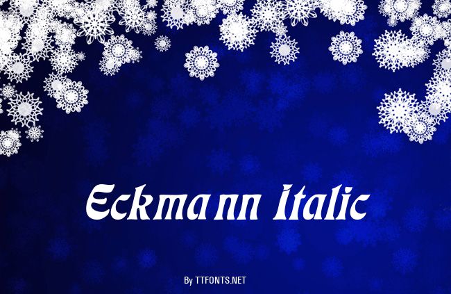 Eckmann Italic example