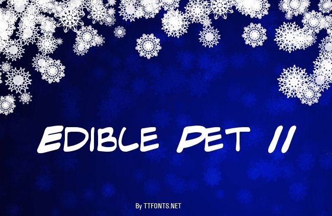Edible Pet II example