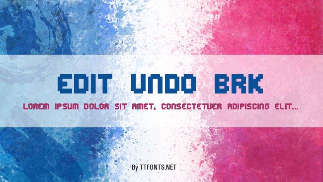 Edit Undo BRK example