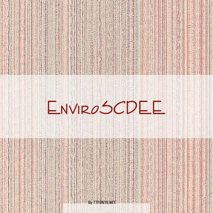 EnviroSCDEE example