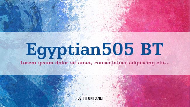 Egyptian505 BT example