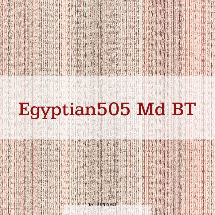 Egyptian505 Md BT example