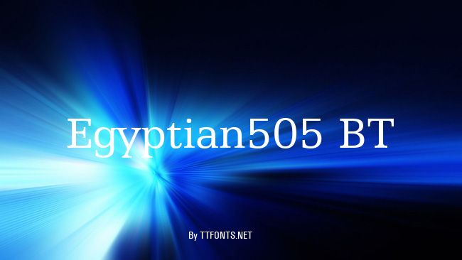 Egyptian505 BT example