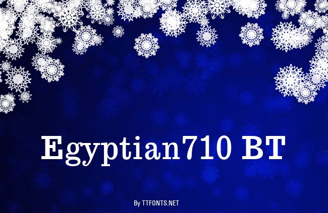 Egyptian710 BT example