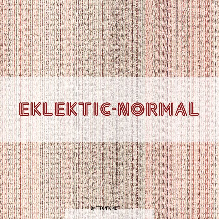 Eklektic-Normal example