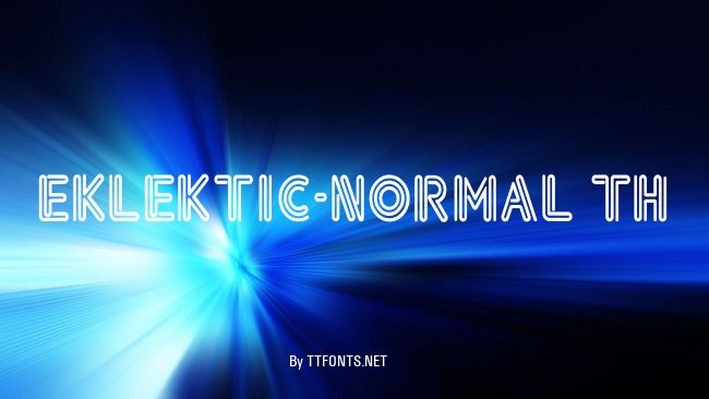Eklektic-Normal Th example