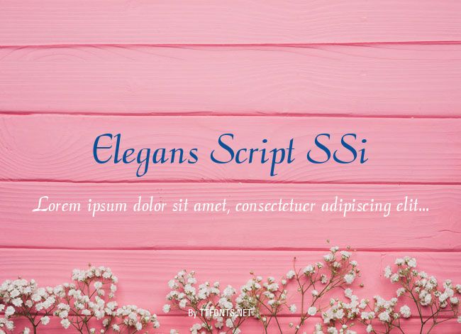 Elegans Script SSi example