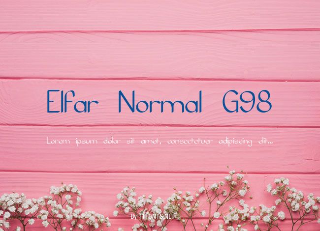 Elfar Normal G98 example