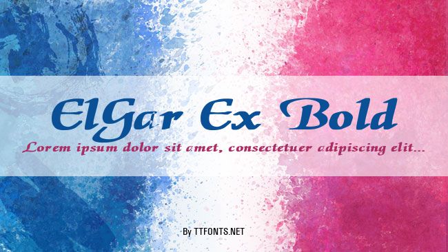 ElGar Ex Bold example