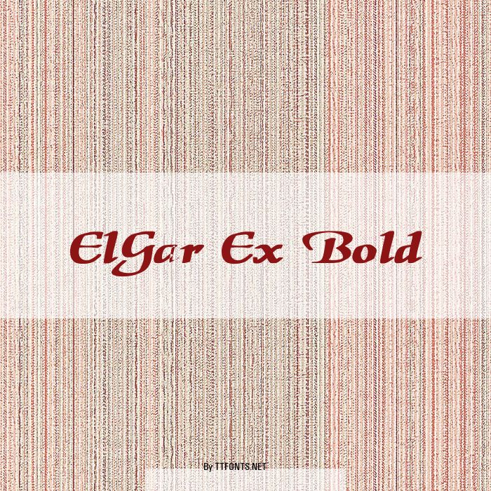 ElGar Ex Bold example