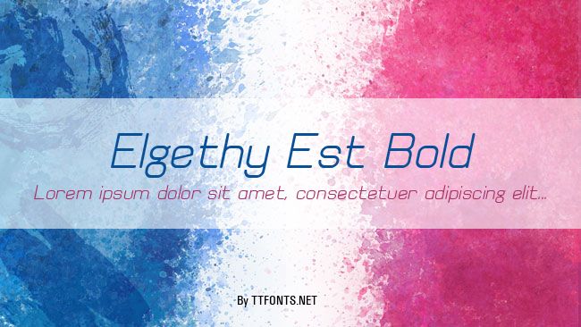 Elgethy Est Bold example