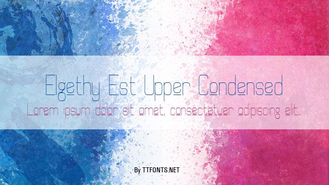 Elgethy Est Upper Condensed example