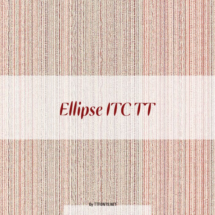 Ellipse ITC TT example