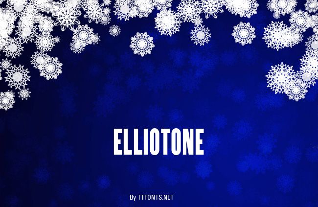 ElliotOne example