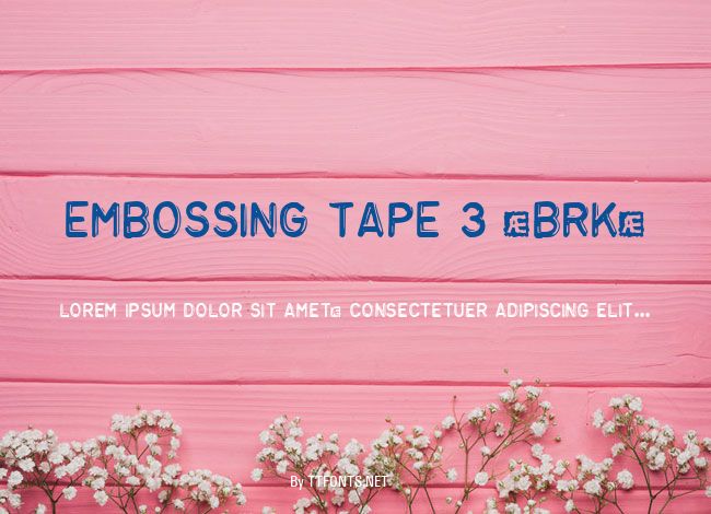 Embossing Tape 3 (BRK) example
