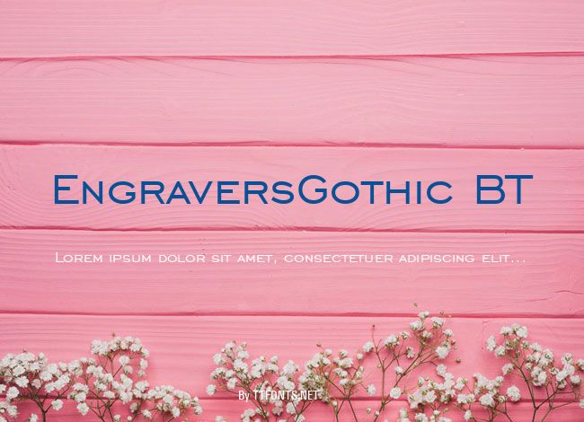 EngraversGothic BT example