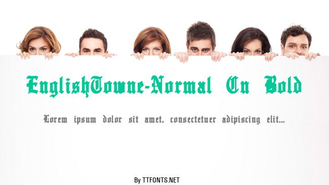 EnglishTowne-Normal Cn Bold example