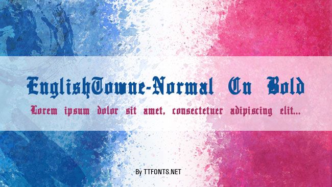 EnglishTowne-Normal Cn Bold example