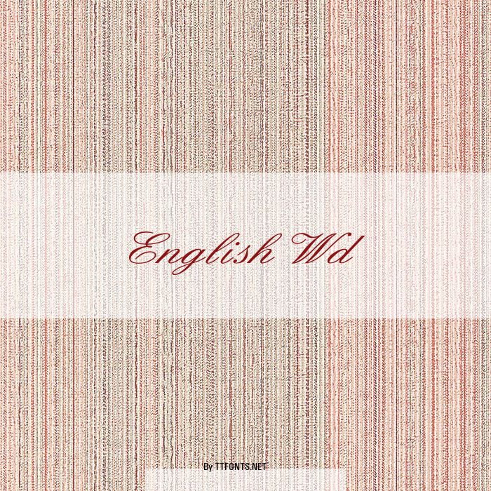 English Wd example