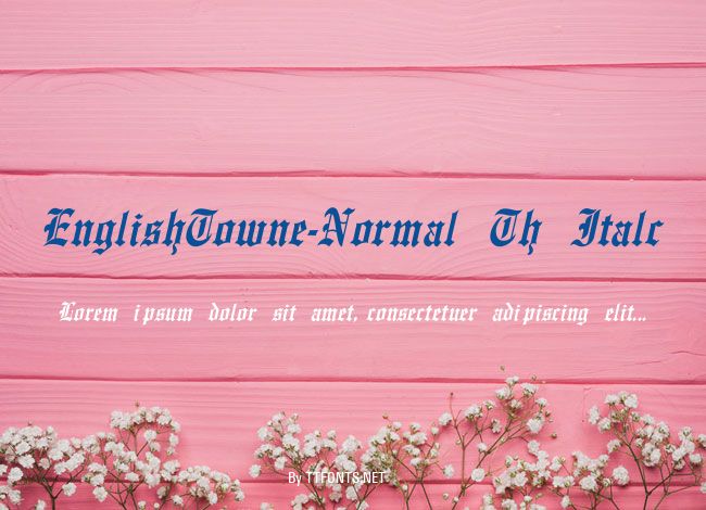 EnglishTowne-Normal Th Italc example