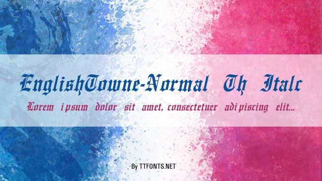 EnglishTowne-Normal Th Italc example