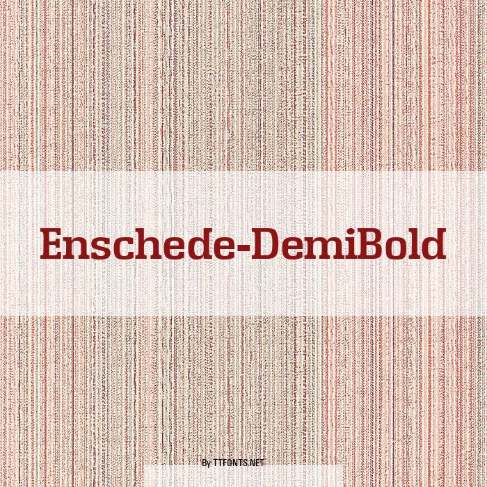 Enschede-DemiBold example