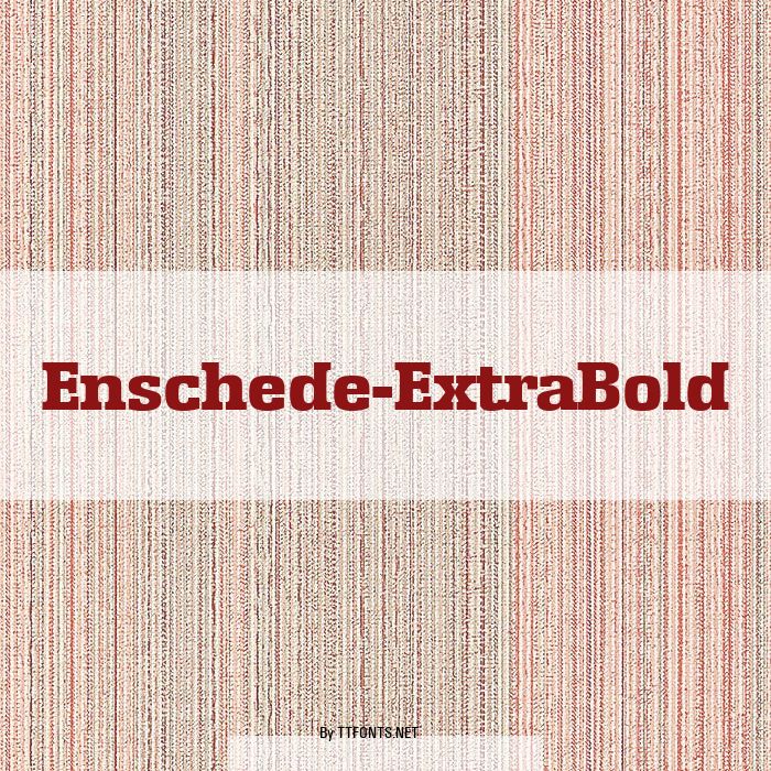 Enschede-ExtraBold example