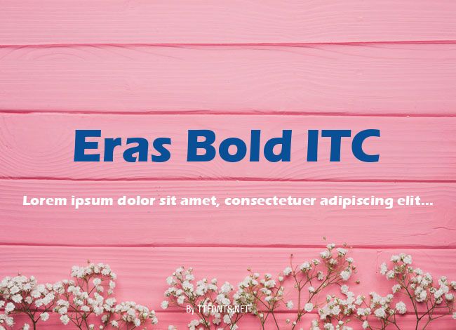 Eras Bold ITC example