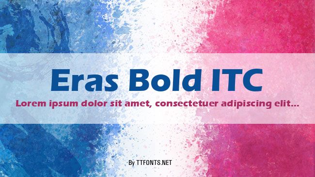 Eras Bold ITC example