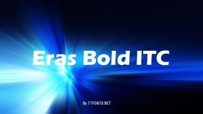 Eras Bold ITC example