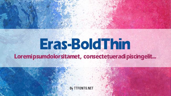 Eras-Bold Thin example