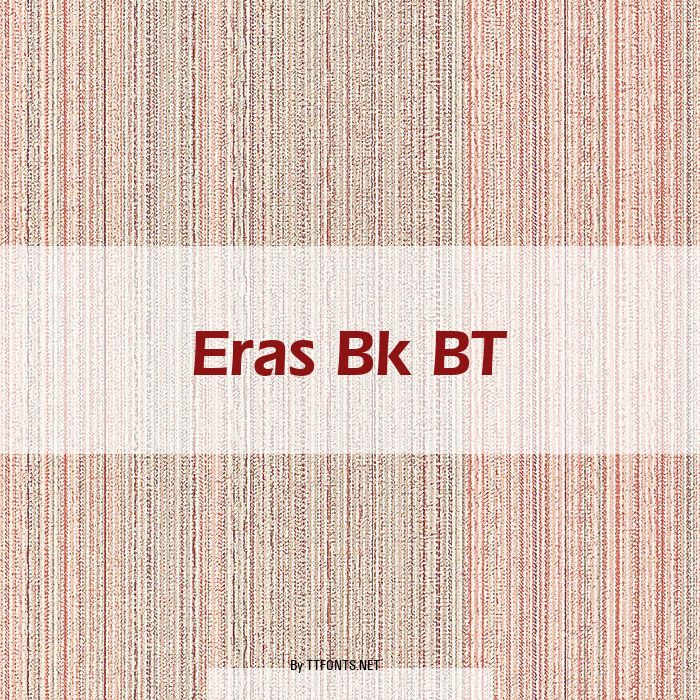 Eras Bk BT example