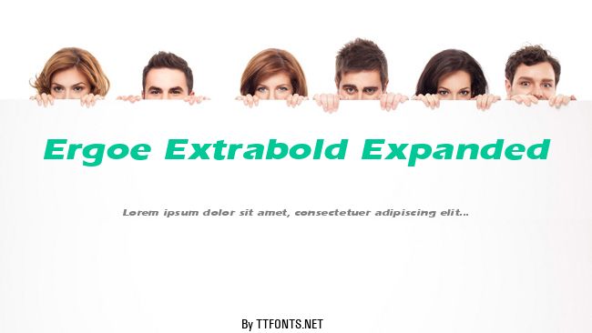 Ergoe Extrabold Expanded example