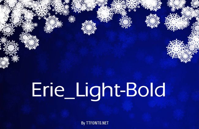 Erie_Light-Bold example