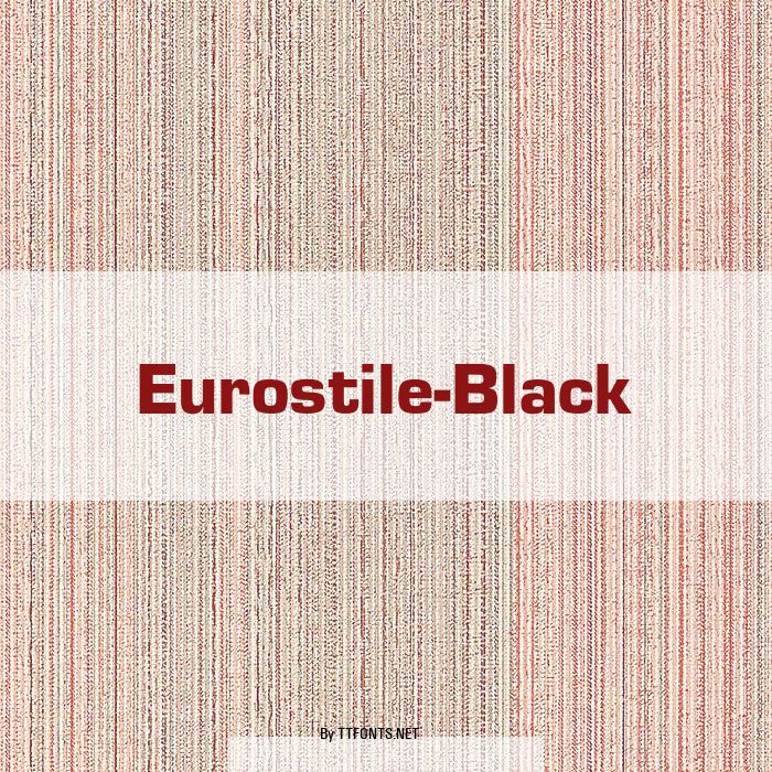 Eurostile-Black example