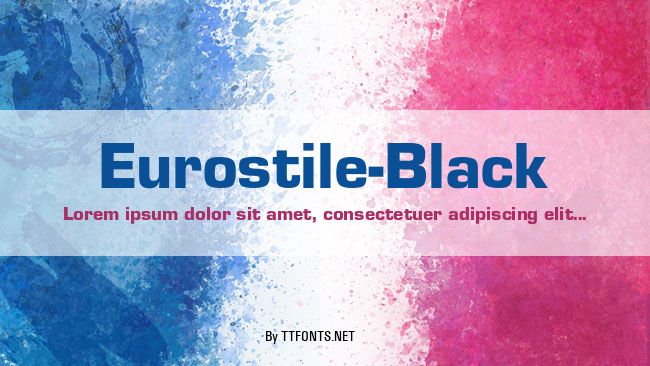 Eurostile-Black example