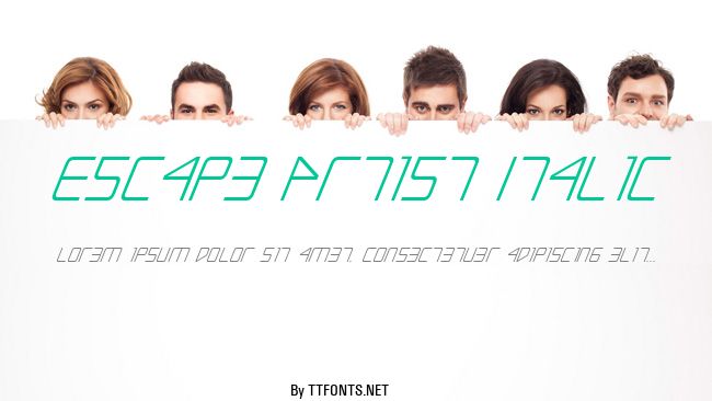 Escape Artist Italic example