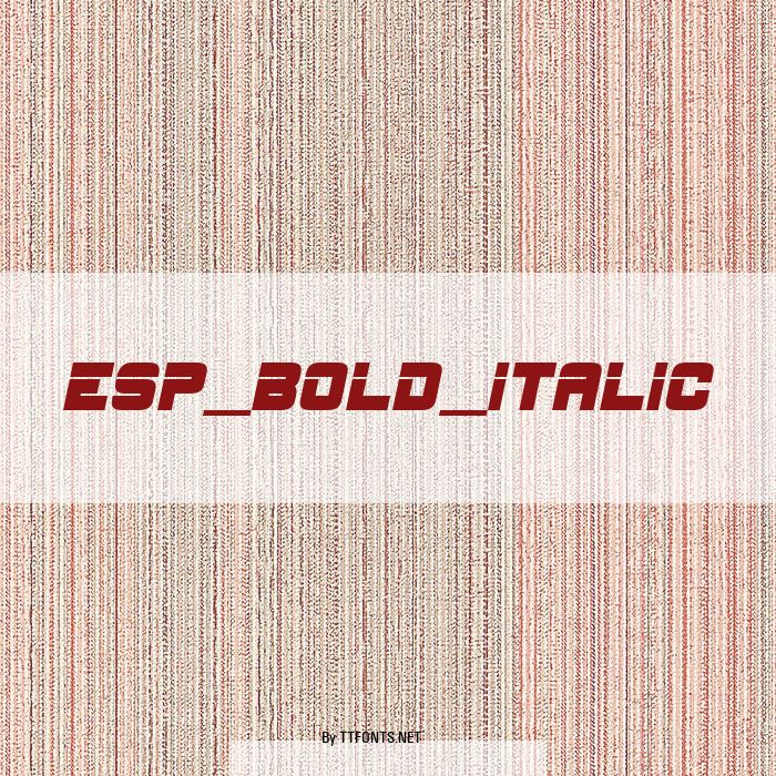 ESP_Bold_Italic example