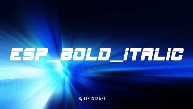 ESP_Bold_Italic example