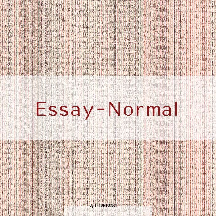Essay-Normal example