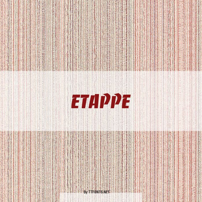 Etappe example