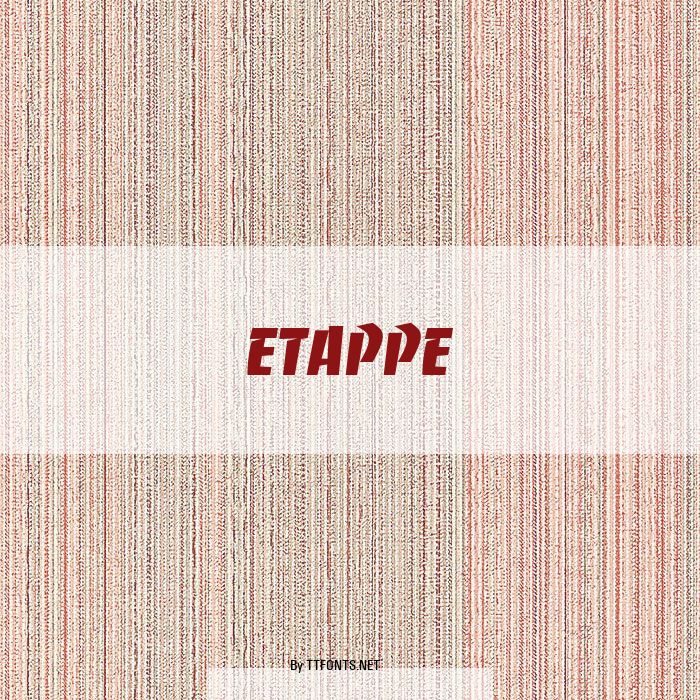 Etappe example