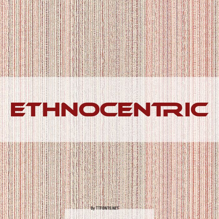 Ethnocentric example