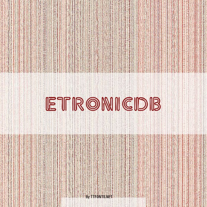 EtronicDB example