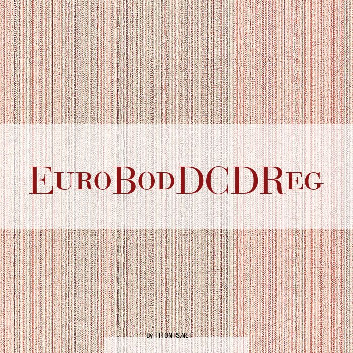 EuroBodDCDReg example