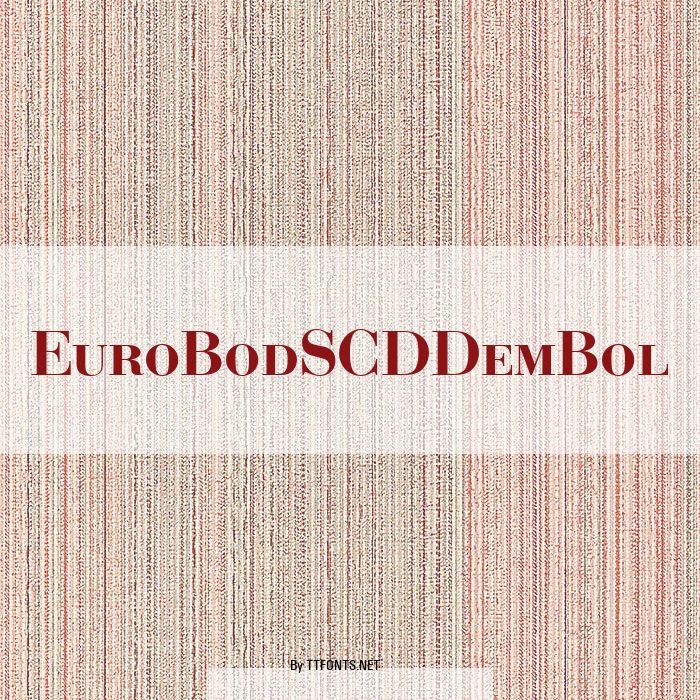 EuroBodSCDDemBol example